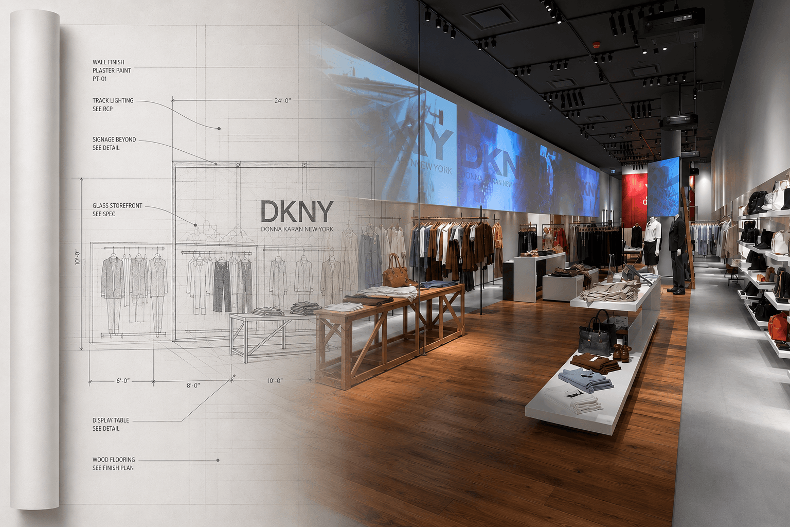 Design development and construction documentation for commercial projects